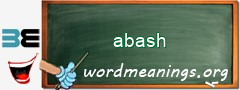 WordMeaning blackboard for abash